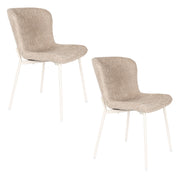 Eetkamerstoel Marion Polyester Bruin 58.5x46.5 cm-Eetkamerstoelen-Creating Home