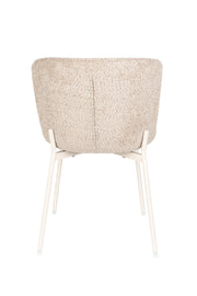 Eetkamerstoel Marion Polyester Bruin 58.5x46.5 cm-Eetkamerstoelen-Creating Home