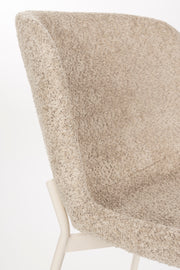 Eetkamerstoel Marion Polyester Bruin 58.5x46.5 cm-Eetkamerstoelen-Creating Home