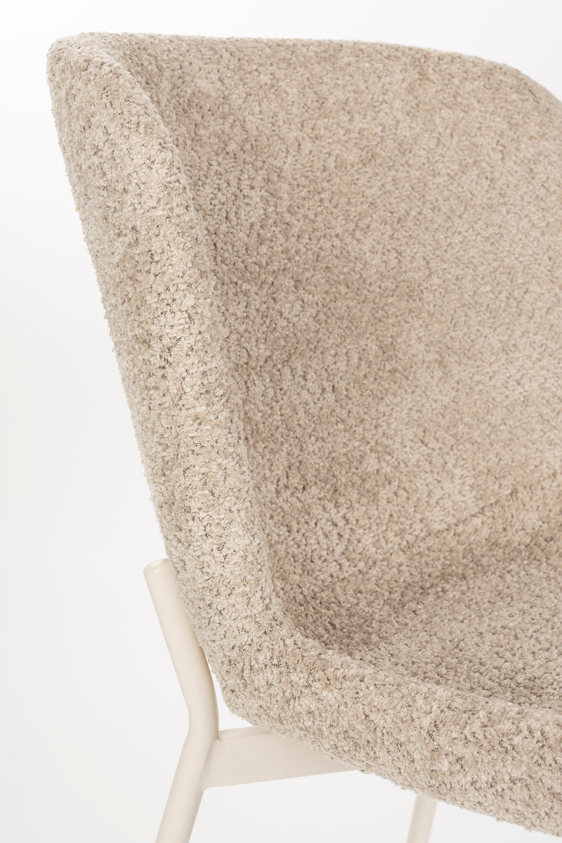 Eetkamerstoel Marion Polyester Bruin 58.5x46.5 cm-Eetkamerstoelen-Creating Home