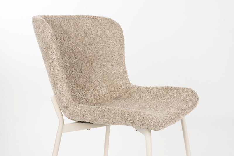 Eetkamerstoel Marion Polyester Bruin 58.5x46.5 cm-Eetkamerstoelen-Creating Home