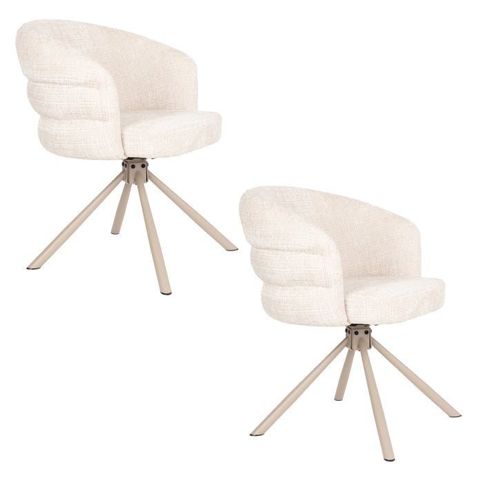 Eetkamerstoel Marjolein Polyester Beige – productaanzicht 5