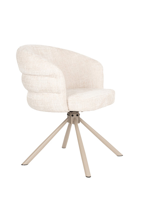 Eetkamerstoel Marjolein Polyester Beige – hoofdfoto