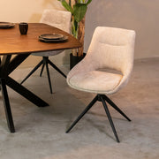 Eetkamerstoel Marlow Clay Elite Zwart Metalen Frame 48x63x86 cm-Eetkamerstoelen-LABEL51