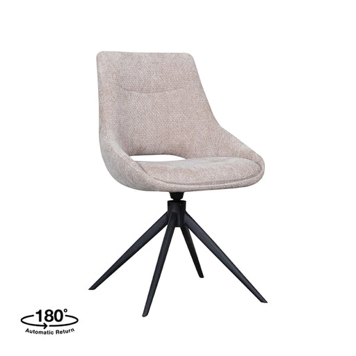 Eetkamerstoel Marlow Clay Elite Zwart Metalen Frame 48x63x86 cm-Eetkamerstoelen-LABEL51