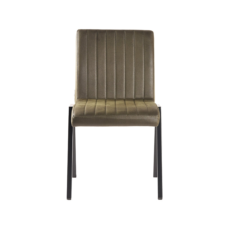 Eetkamerstoel Matz Army Microvezel 50x60x86 cm-Eetkamerstoelen-LABEL51
