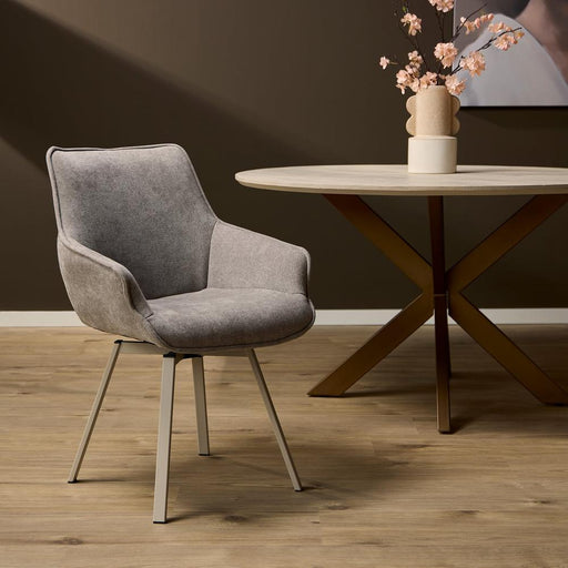 Eetkamerstoel Mees Taupe 57x62.5x86.5 cm-Eetkamerstoelen-Starfurn