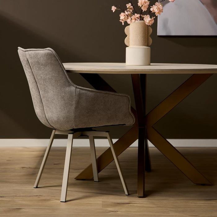 Eetkamerstoel Mees - Taupe-Eetkamerstoelen-Starfurn