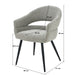 Eetkamerstoel Megan Taupe 58 cm-Eetkamerstoelen-Livingfurn