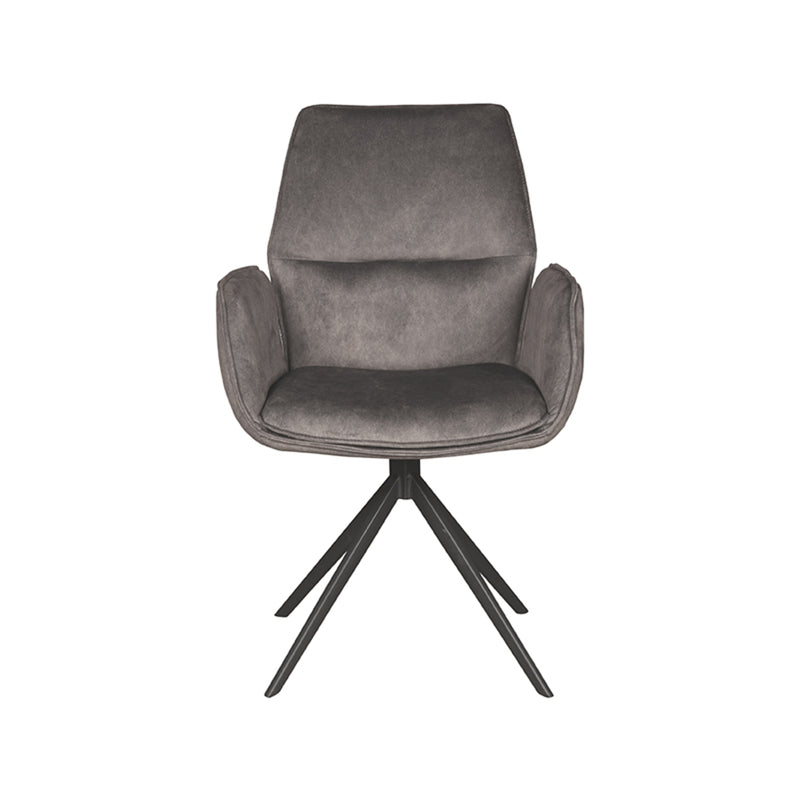 Eetkamerstoel Mellow Antraciet Cosmo Draaibaar 58x63x92 cm-Eetkamerstoelen-LABEL51