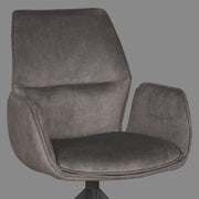 Eetkamerstoel Mellow Antraciet Cosmo Draaibaar 58x63x92 cm-Eetkamerstoelen-LABEL51