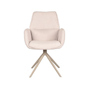 Eetkamerstoel Mellow Naturel Boucle #2 Draaibaar 58x63x92 cm-Eetkamerstoelen-LABEL51