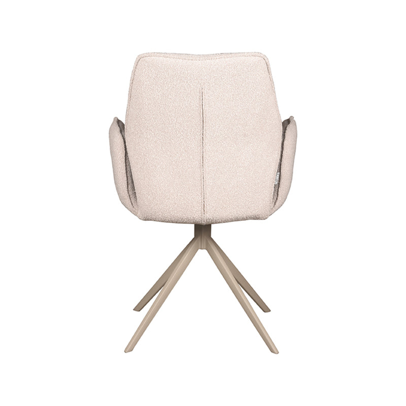 Eetkamerstoel Mellow Naturel Boucle #2 Draaibaar 58x63x92 cm-Eetkamerstoelen-LABEL51