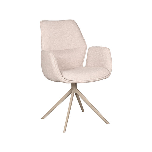 Eetkamerstoel Mellow - Naturel - Boucle #2 - Draaibaar-Eetkamerstoelen-LABEL51