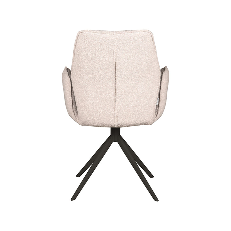 Eetkamerstoel Mellow Naturel Boucle Draaibaar 58x63x92 cm-Eetkamerstoelen-LABEL51