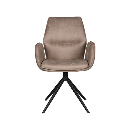 Eetkamerstoel Mellow Taupe Micro Suede Draaibaar 58x63x92 cm-Eetkamerstoelen-LABEL51
