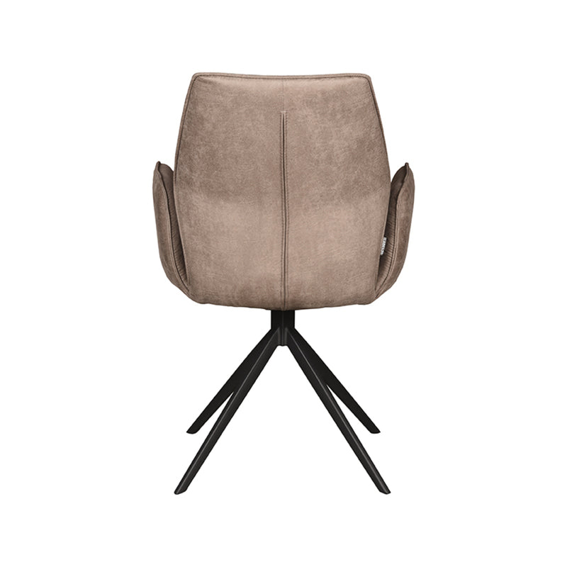 Eetkamerstoel Mellow Taupe Micro Suede Draaibaar 58x63x92 cm-Eetkamerstoelen-LABEL51
