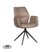 Eetkamerstoel Mellow Taupe Micro Suede Draaibaar 58x63x92 cm-Eetkamerstoelen-LABEL51