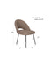 Eetkamerstoel Mick Polyester Taupe – maattekening