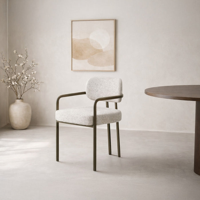 Eetkamerstoel Milan Beige 55 cm-Eetkamerstoelen-Livingfurn