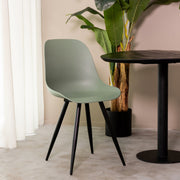 Eetkamerstoel Monza Forest PP Zwart Metalen Frame 46x54x88 cm-Eetkamerstoelen-LABEL51