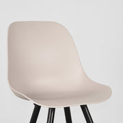 Eetkamerstoel Monza Zand PP Zwart Metalen Frame 46x54x88 cm-Eetkamerstoelen-LABEL51
