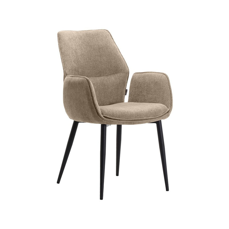Eetkamerstoel Morris Clay Elite Zwart Metalen Frame 59x62x92 cm-Eetkamerstoelen-LABEL51