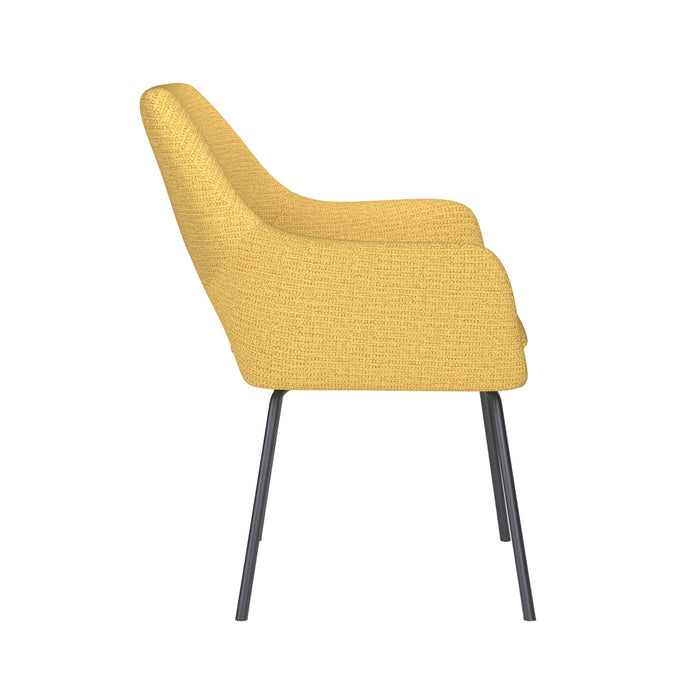 Eetkamerstoel Mos Polyester Okergeel – productaanzicht 2