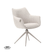 Eetkamerstoel Narumi Naturel Royal Boucle Taupe Metalen-Eetkamerstoelen-LABEL51