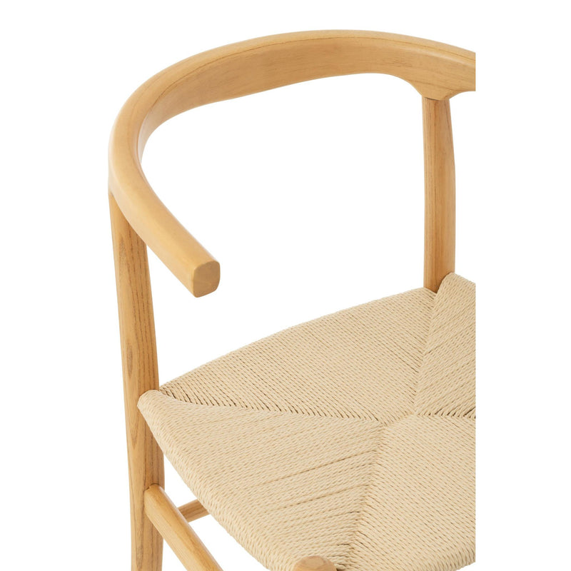 Eetkamerstoel Naturel Beech hout 56 cm 56x52x79 cm-Eetkamerstoelen-J-Line