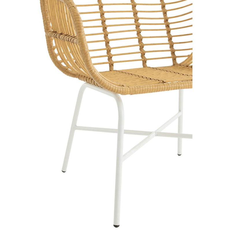 Eetkamerstoel Naturel Ijzer 67 cm 67x68x87.5 cm-Eetkamerstoelen-J-Line