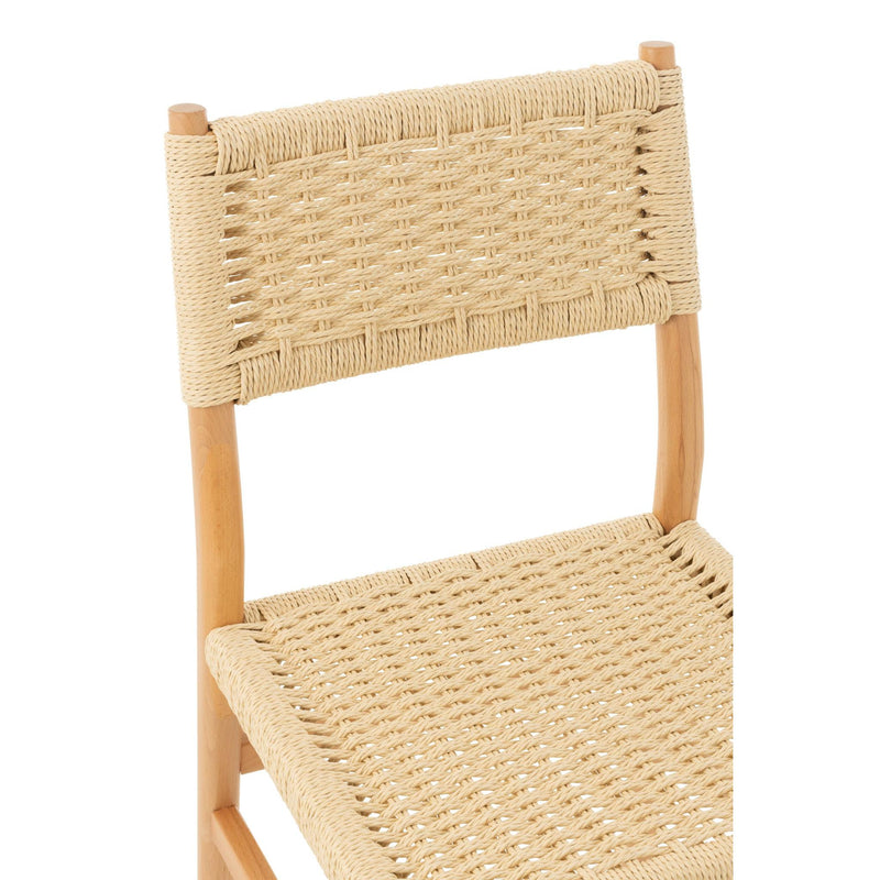 Eetkamerstoel Naturel Paper 50 cm 50x46x87 cm-Eetkamerstoelen-J-Line