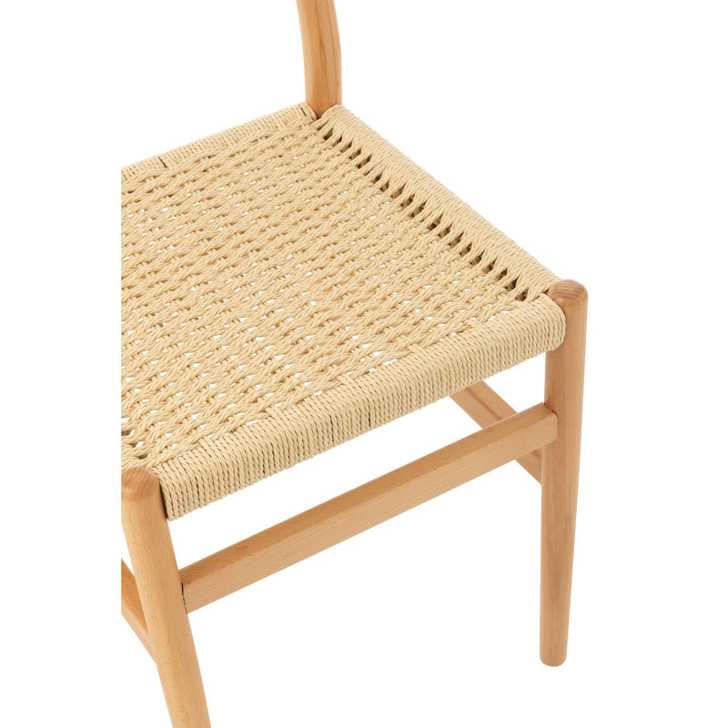 Eetkamerstoel Naturel Paper 50 cm 50x46x87 cm-Eetkamerstoelen-J-Line