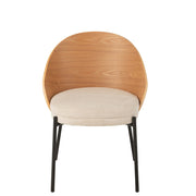 Eetkamerstoel Naturel Polyester 54 cm 54.2x53.5x74.6 cm-Eetkamerstoelen-J-Line