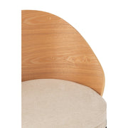 Eetkamerstoel Naturel Polyester 54 cm 54.2x53.5x74.6 cm-Eetkamerstoelen-J-Line