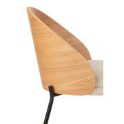 Eetkamerstoel Naturel Polyester 54 cm 54.2x53.5x74.6 cm-Eetkamerstoelen-J-Line