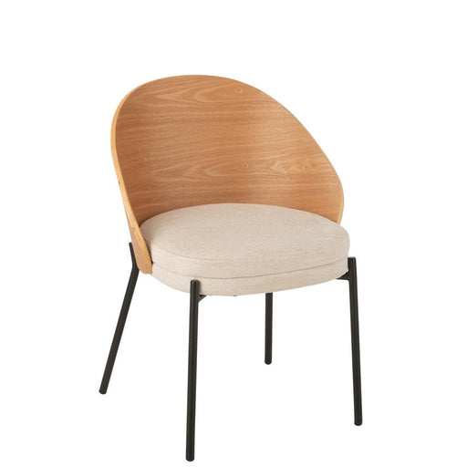 Eetkamerstoel Naturel Polyester 54 cm 54.2x53.5x74.6 cm-Eetkamerstoelen-J-Line