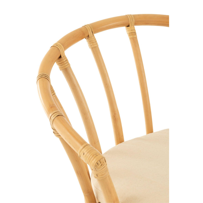 Eetkamerstoel Naturel Polyester 61 cm 61x60x70 cm-Kussens-J-Line