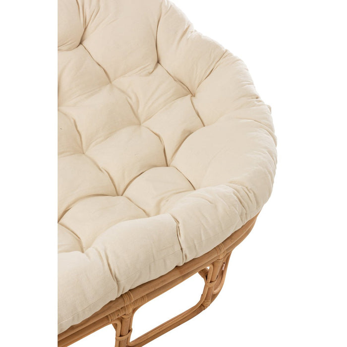 Eetkamerstoel Naturel Rotan 110 cm 110x159x55 cm-Kussens-J-Line