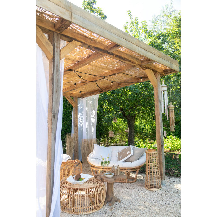 Eetkamerstoel Naturel Rotan 110 cm 110x159x55 cm-Kussens-J-Line