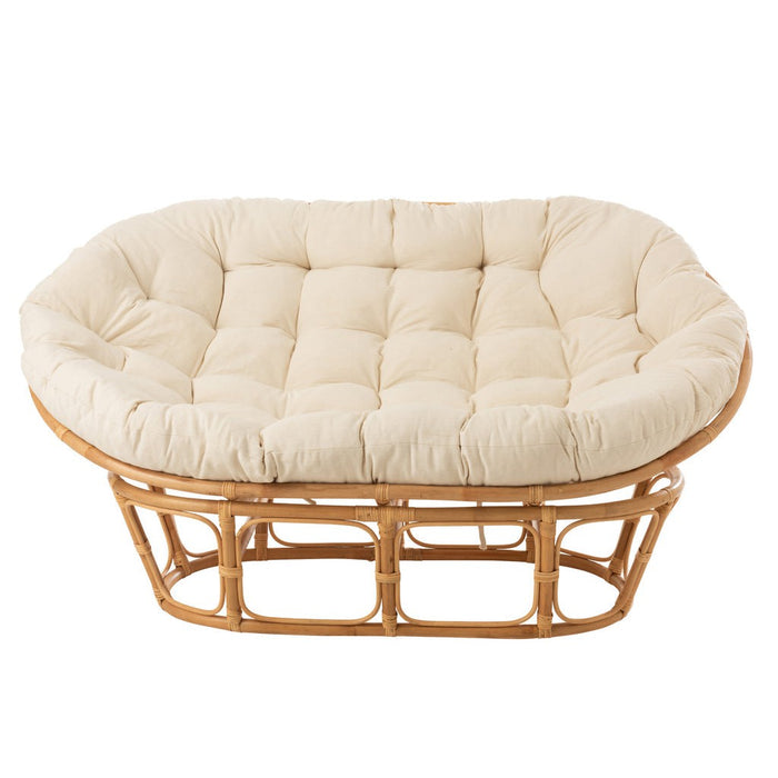 Eetkamerstoel Naturel Rotan 110 cm 110x159x55 cm-Kussens-J-Line