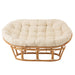 Eetkamerstoel Naturel Rotan 110 cm 110x159x55 cm-Kussens-J-Line