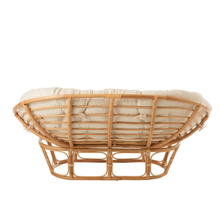 Eetkamerstoel Naturel Rotan 110 cm 110x159x55 cm-Kussens-J-Line