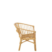 Eetkamerstoel Naturel Rotan 44 cm Rotan 44x41x52 cm-Eetkamerstoelen-J-Line