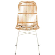 Eetkamerstoel Naturel Rotan 44 cm Rotan,ijzer 44.5x58x88 cm-Eetkamerstoelen-J-Line