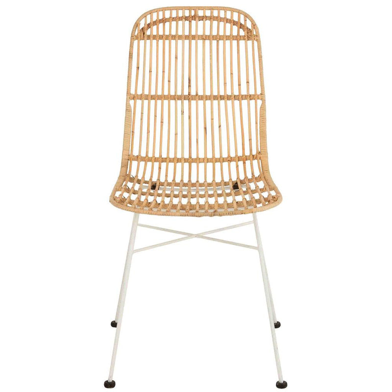 Eetkamerstoel Naturel Rotan 44 cm Rotan,ijzer 44.5x58x88 cm-Eetkamerstoelen-J-Line