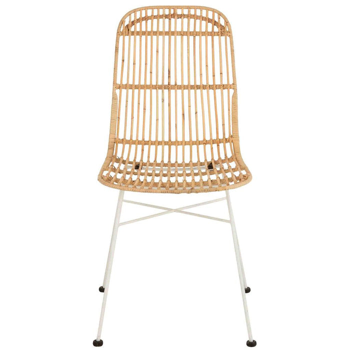 Eetkamerstoel Naturel Rotan 44 cm - Rotan,ijzer-Eetkamerstoelen-J-Line