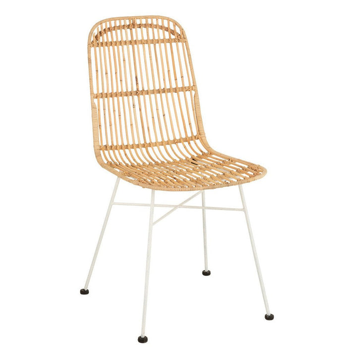 Eetkamerstoel Naturel Rotan 44 cm - Rotan,ijzer-Eetkamerstoelen-J-Line