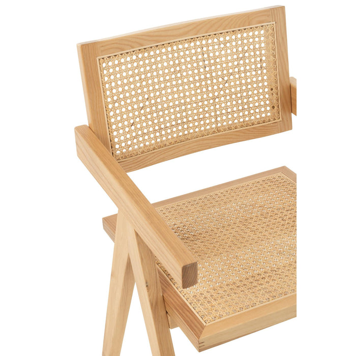 Eetkamerstoel Naturel Rotan 59 cm-Eetkamerstoelen-J-Line