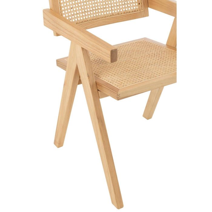 Eetkamerstoel Naturel Rotan 59 cm-Eetkamerstoelen-J-Line